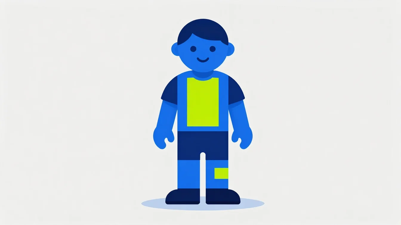 Ilustración plana vectorial de un avatar bloqueado con prendas ge